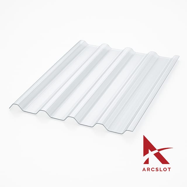Polycarbonate skylight sheet - Clear 1.5mm thick - Color sheet profile