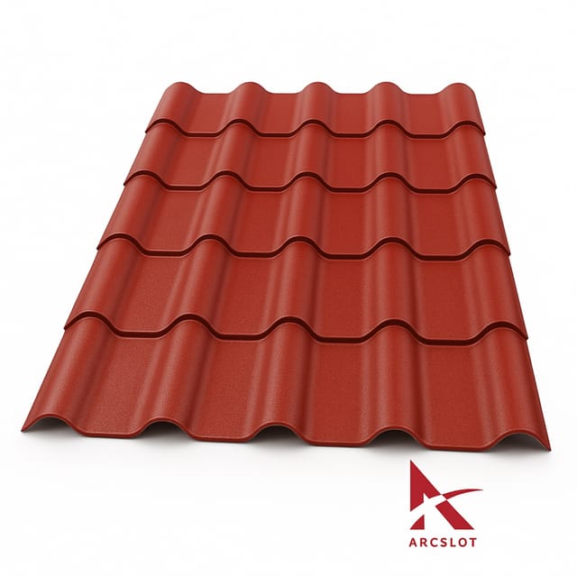UPVC Tile Profile Sheet - Brick red Colour