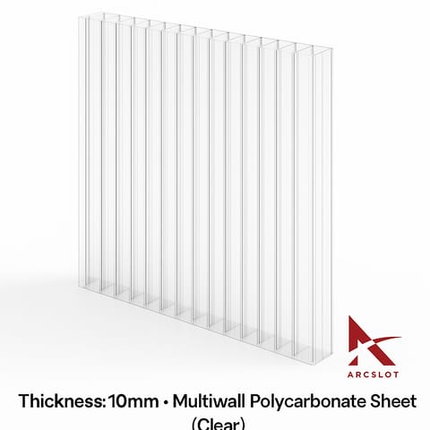 Lotus Polycarbonate Multiwall Sheet (10mm thick) - Clear