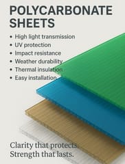 Lotus Polycarbonate Multiwall Sheet (10mm thick) - Green