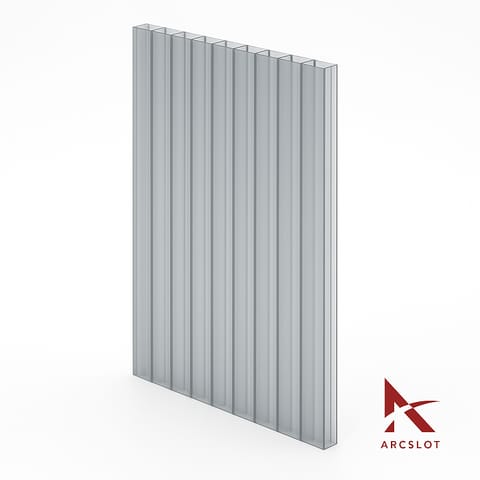 Lotus Polycarbonate Multiwall Sheet (10mm thick) - Metallic Grey