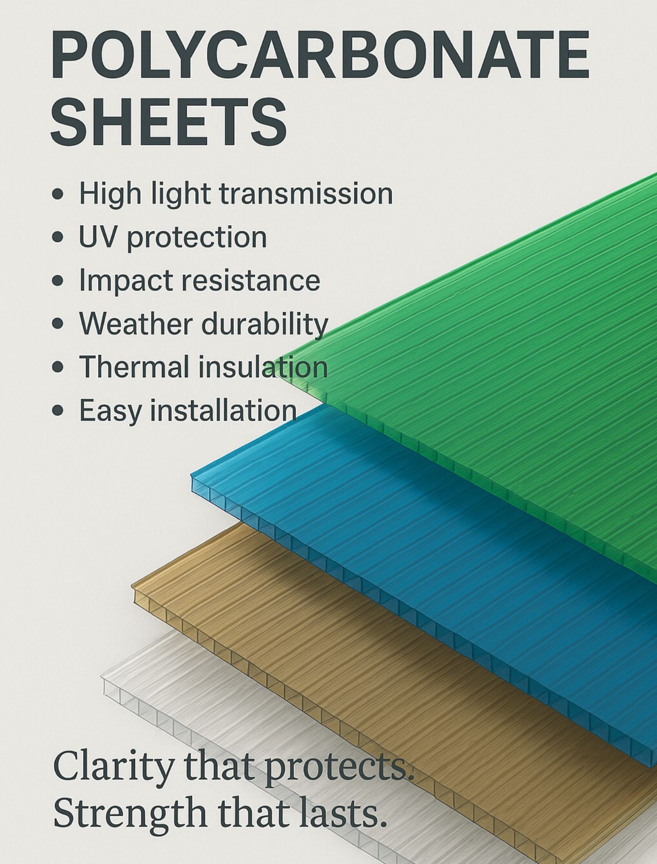 Polycarbinet Cladding Top 10 Benefits of Polycarbonate sheets for Roofing and Cladding in India
