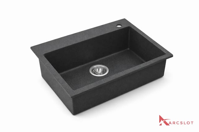 Kitchen Quartz Sink - Small ( Black Colour )