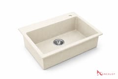 Kitchen Quartz Sink - Small ( Ivory Colour )