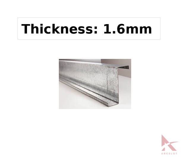ARCSLOT Z Purlins 1.6mm Thick