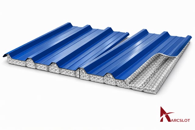 Colour Coated Roofing Sheet with 6mm EPE Insulation - Blue Colour (Sheet thickness 0.50mm)